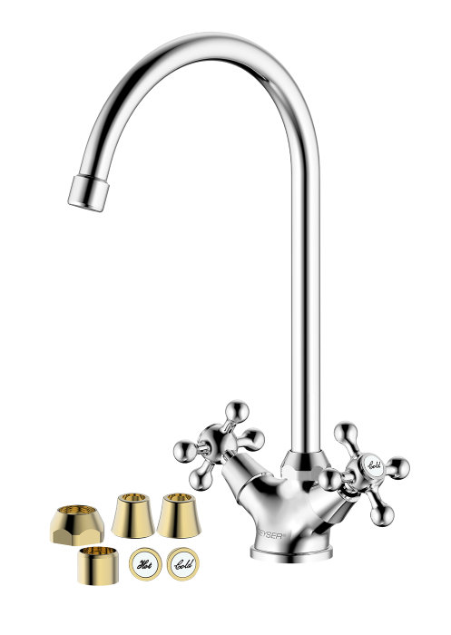 Kjøkkenbatteri Magnolia krom - Geyser